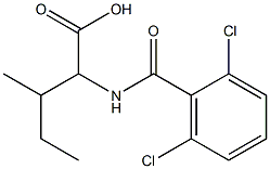 2-[(2,6-dichlorophenyl)formamido]-3-methylpentanoic acid 化学構造式
