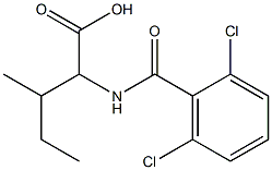 2-[(2,6-dichlorophenyl)formamido]-3-methylpentanoic acid Structure