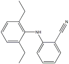 2-[(2,6-diethylphenyl)amino]benzonitrile Structure