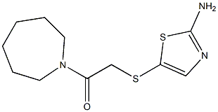 2-[(2-amino-1,3-thiazol-5-yl)sulfanyl]-1-(azepan-1-yl)ethan-1-one 化学構造式