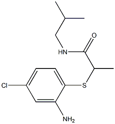2-[(2-amino-4-chlorophenyl)sulfanyl]-N-(2-methylpropyl)propanamide,,结构式