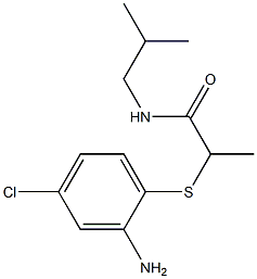 2-[(2-amino-4-chlorophenyl)sulfanyl]-N-(2-methylpropyl)propanamide 化学構造式