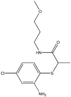 2-[(2-amino-4-chlorophenyl)sulfanyl]-N-(3-methoxypropyl)propanamide Struktur