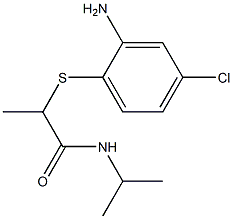 2-[(2-amino-4-chlorophenyl)sulfanyl]-N-(propan-2-yl)propanamide,,结构式