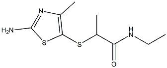 2-[(2-amino-4-methyl-1,3-thiazol-5-yl)sulfanyl]-N-ethylpropanamide Structure