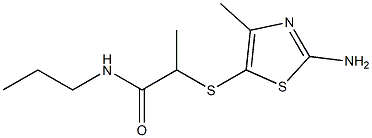 2-[(2-amino-4-methyl-1,3-thiazol-5-yl)sulfanyl]-N-propylpropanamide