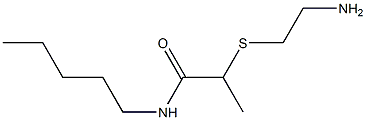 2-[(2-aminoethyl)sulfanyl]-N-pentylpropanamide Struktur