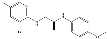 2-[(2-bromo-4-fluorophenyl)amino]-N-(4-methoxyphenyl)acetamide Structure