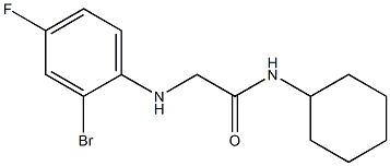 2-[(2-bromo-4-fluorophenyl)amino]-N-cyclohexylacetamide 化学構造式