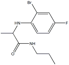 2-[(2-bromo-4-fluorophenyl)amino]-N-propylpropanamide 化学構造式