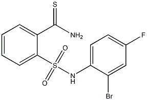 2-[(2-bromo-4-fluorophenyl)sulfamoyl]benzene-1-carbothioamide Structure