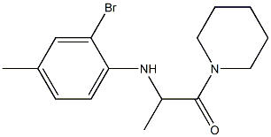 2-[(2-bromo-4-methylphenyl)amino]-1-(piperidin-1-yl)propan-1-one Structure