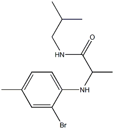 2-[(2-bromo-4-methylphenyl)amino]-N-(2-methylpropyl)propanamide 结构式