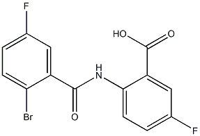 2-[(2-bromo-5-fluorobenzene)amido]-5-fluorobenzoic acid Structure