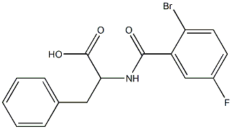 2-[(2-bromo-5-fluorobenzoyl)amino]-3-phenylpropanoic acid Structure