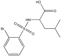 2-[(2-bromobenzene)sulfonamido]-4-methylpentanoic acid,,结构式