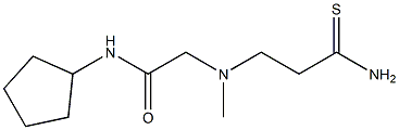 2-[(2-carbamothioylethyl)(methyl)amino]-N-cyclopentylacetamide Structure