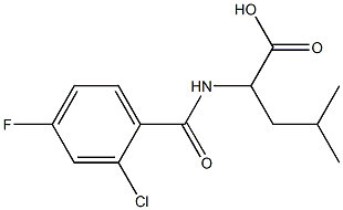  2-[(2-chloro-4-fluorobenzoyl)amino]-4-methylpentanoic acid