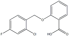 2-[(2-chloro-4-fluorophenyl)methoxy]benzoic acid,,结构式