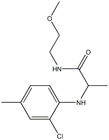 2-[(2-chloro-4-methylphenyl)amino]-N-(2-methoxyethyl)propanamide Structure