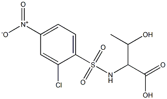 2-[(2-chloro-4-nitrobenzene)sulfonamido]-3-hydroxybutanoic acid|