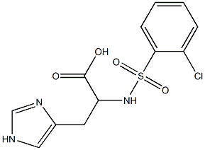 2-[(2-chlorobenzene)sulfonamido]-3-(1H-imidazol-4-yl)propanoic acid,,结构式