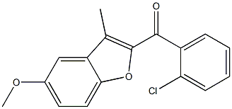 2-[(2-chlorophenyl)carbonyl]-5-methoxy-3-methyl-1-benzofuran Struktur