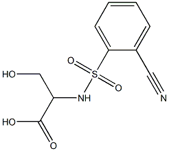 2-[(2-cyanobenzene)sulfonamido]-3-hydroxypropanoic acid|