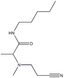 2-[(2-cyanoethyl)(methyl)amino]-N-pentylpropanamide Structure