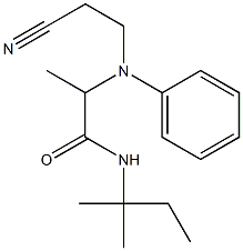2-[(2-cyanoethyl)(phenyl)amino]-N-(2-methylbutan-2-yl)propanamide,,结构式