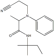  2-[(2-cyanoethyl)(phenyl)amino]-N-(2-methylbutan-2-yl)propanamide