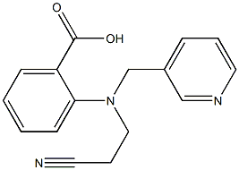 2-[(2-cyanoethyl)(pyridin-3-ylmethyl)amino]benzoic acid,,结构式