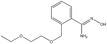2-[(2-ethoxyethoxy)methyl]-N'-hydroxybenzenecarboximidamide Struktur