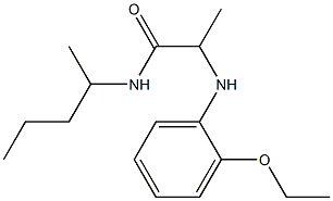 2-[(2-ethoxyphenyl)amino]-N-(pentan-2-yl)propanamide 化学構造式