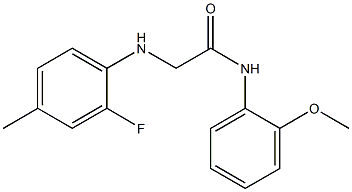 2-[(2-fluoro-4-methylphenyl)amino]-N-(2-methoxyphenyl)acetamide Struktur