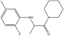 2-[(2-fluoro-5-methylphenyl)amino]-1-(piperidin-1-yl)propan-1-one Struktur
