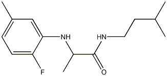2-[(2-fluoro-5-methylphenyl)amino]-N-(3-methylbutyl)propanamide Struktur