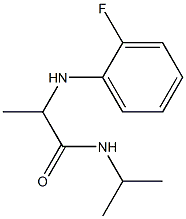 2-[(2-fluorophenyl)amino]-N-(propan-2-yl)propanamide 化学構造式