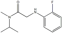 2-[(2-fluorophenyl)amino]-N-methyl-N-(propan-2-yl)acetamide Structure