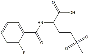 2-[(2-fluorophenyl)formamido]-4-methanesulfonylbutanoic acid Struktur