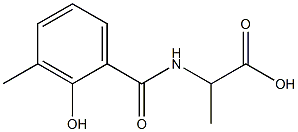 2-[(2-hydroxy-3-methylbenzoyl)amino]propanoic acid,,结构式