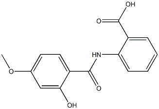 2-[(2-hydroxy-4-methoxybenzene)amido]benzoic acid,,结构式