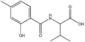 2-[(2-hydroxy-4-methylbenzoyl)amino]-3-methylbutanoic acid,,结构式
