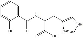 2-[(2-hydroxybenzoyl)amino]-3-(1H-imidazol-4-yl)propanoic acid Structure