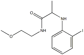 2-[(2-iodophenyl)amino]-N-(2-methoxyethyl)propanamide Struktur