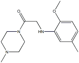 2-[(2-methoxy-5-methylphenyl)amino]-1-(4-methylpiperazin-1-yl)ethan-1-one Struktur