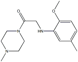 2-[(2-methoxy-5-methylphenyl)amino]-1-(4-methylpiperazin-1-yl)ethan-1-one,,结构式