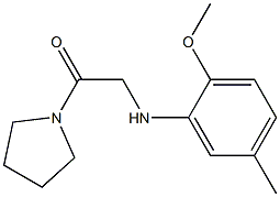 2-[(2-methoxy-5-methylphenyl)amino]-1-(pyrrolidin-1-yl)ethan-1-one Struktur