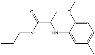 2-[(2-methoxy-5-methylphenyl)amino]-N-(prop-2-en-1-yl)propanamide Struktur