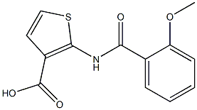 2-[(2-methoxybenzoyl)amino]thiophene-3-carboxylic acid 化学構造式